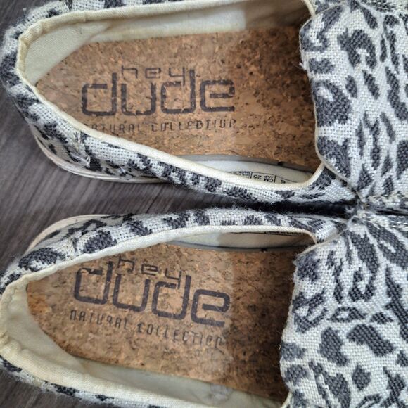 Hey Dude Women's Misty Woven Cheetah Grey | Women's Slip On Shoes | Size 8 - Picture 5 of 7